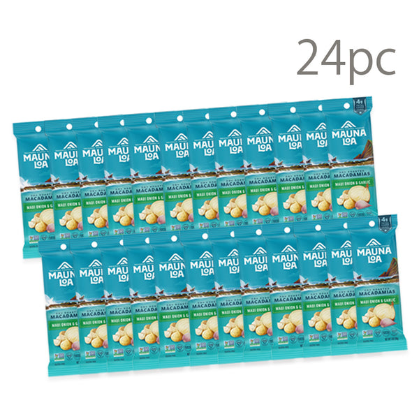 【得セット】マウナロア ガーリックオニオン マカダミアナッツ スナックサイズ24袋セット